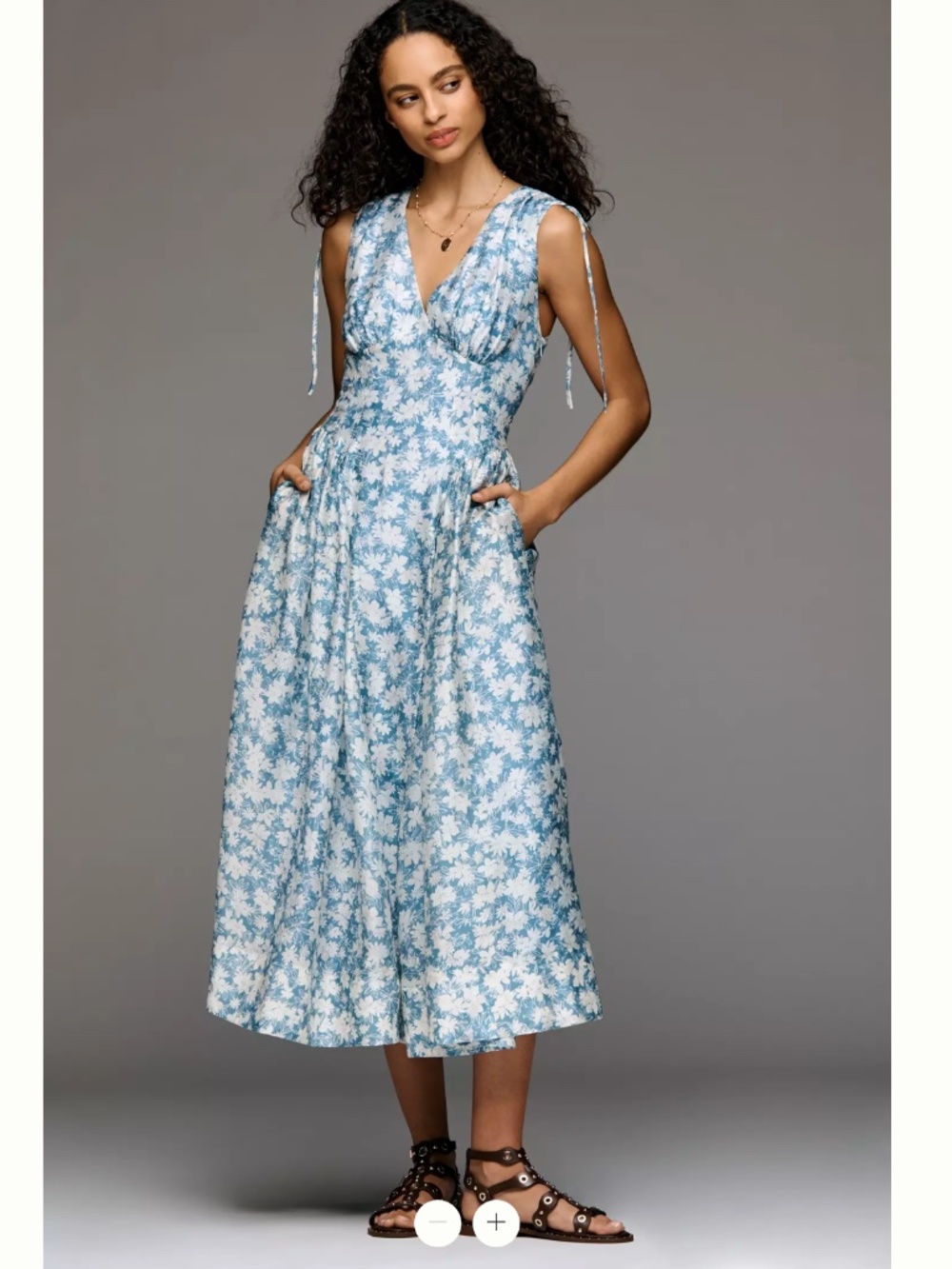 Anthropologie ASTR The Label Emmery V-Neck Midi Dress